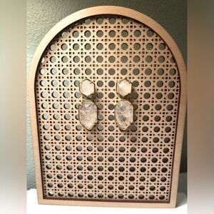 Gold and Quartz Drop Earrings